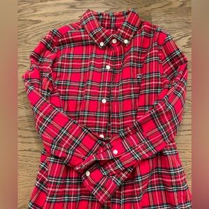 Vineyard Vines red plaid Christmas shirt like brand new. Worn once